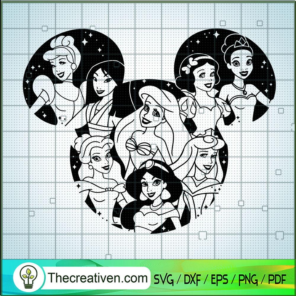 Princess Disneyland Ears SVG, Disney Mickey SVG, Disney Princess SVG 1 Princess Disneyland Ears SVG, Disney Mickey SVG, Disney Princess SVG