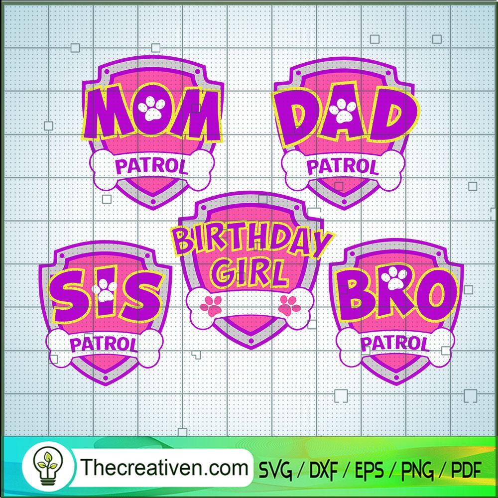 Patrol Family SVG, Logo Patrol SVG, Family Birthday SVG 1 Patrol Family SVG, Logo Patrol SVG, Family Birthday SVG