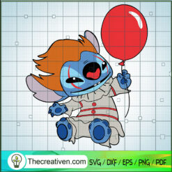 Pennywise Stitch SVG Cut File for Cricut & Silhouette