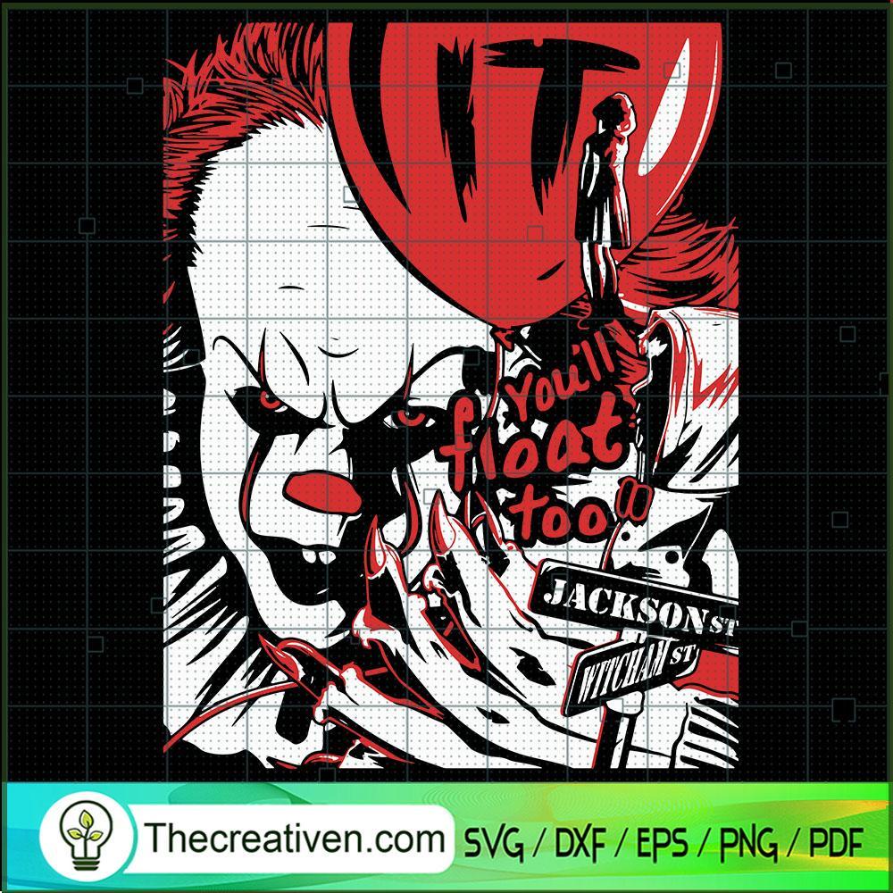 Pennywise Clown SVG Cut File for Cricut & Silhouette 1 Pennywise Clown SVG Cut File for Cricut & Silhouette