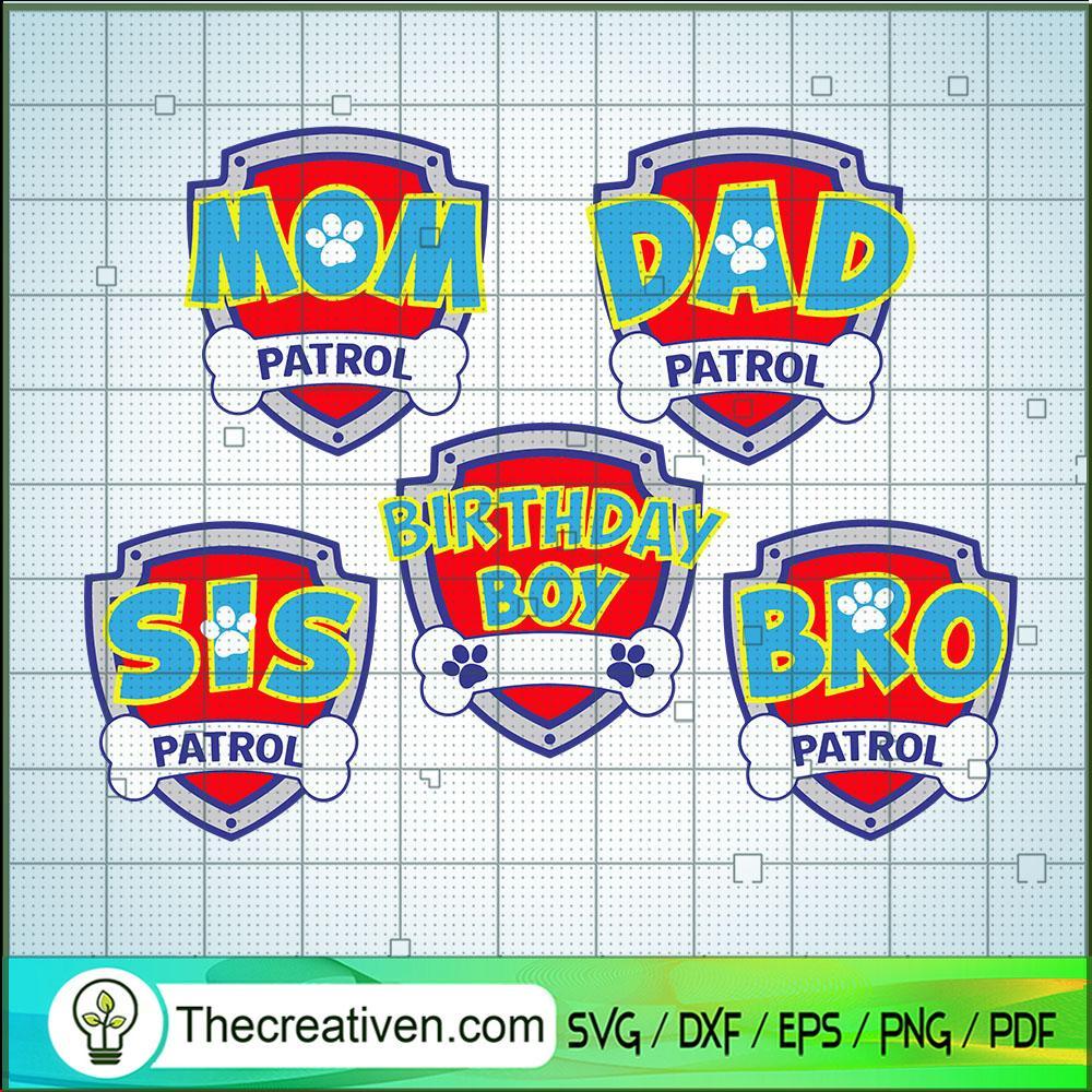 Patrol Family Logo SVG, Patrol Birthday SVG, Birthday Girl SVG 1 Patrol Family Logo SVG, Patrol Birthday SVG, Birthday Girl SVG