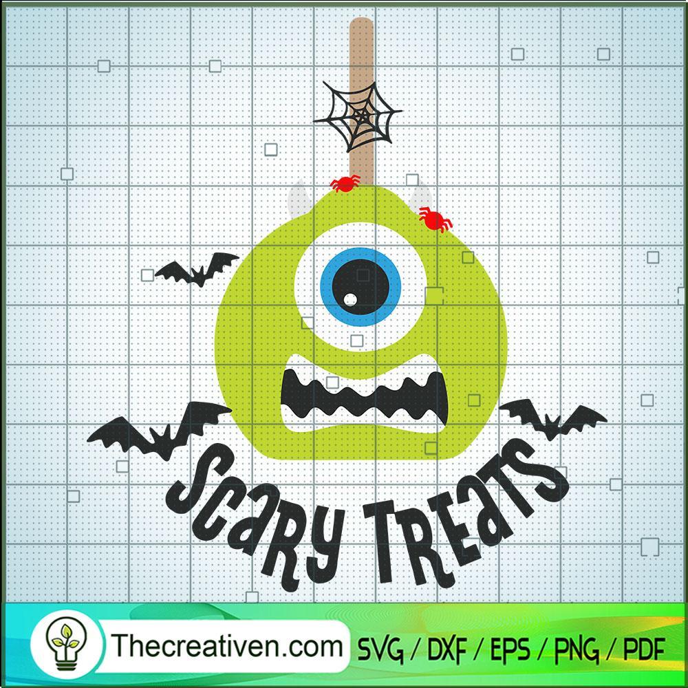 Mike Wazowski Caramel Apple SVG Cut File for Cricut & Silhouette 1 Mike Wazowski Caramel Apple SVG Cut File for Cricut & Silhouette
