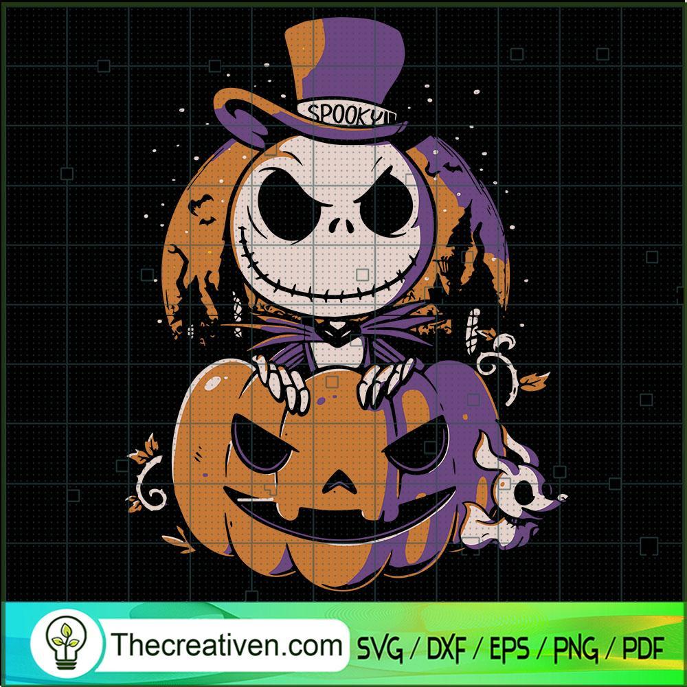Jack Skellington Pumpkin SVG Cut File for Cricut & Silhouette 1 Jack Skellington Pumpkin SVG Cut File for Cricut & Silhouette