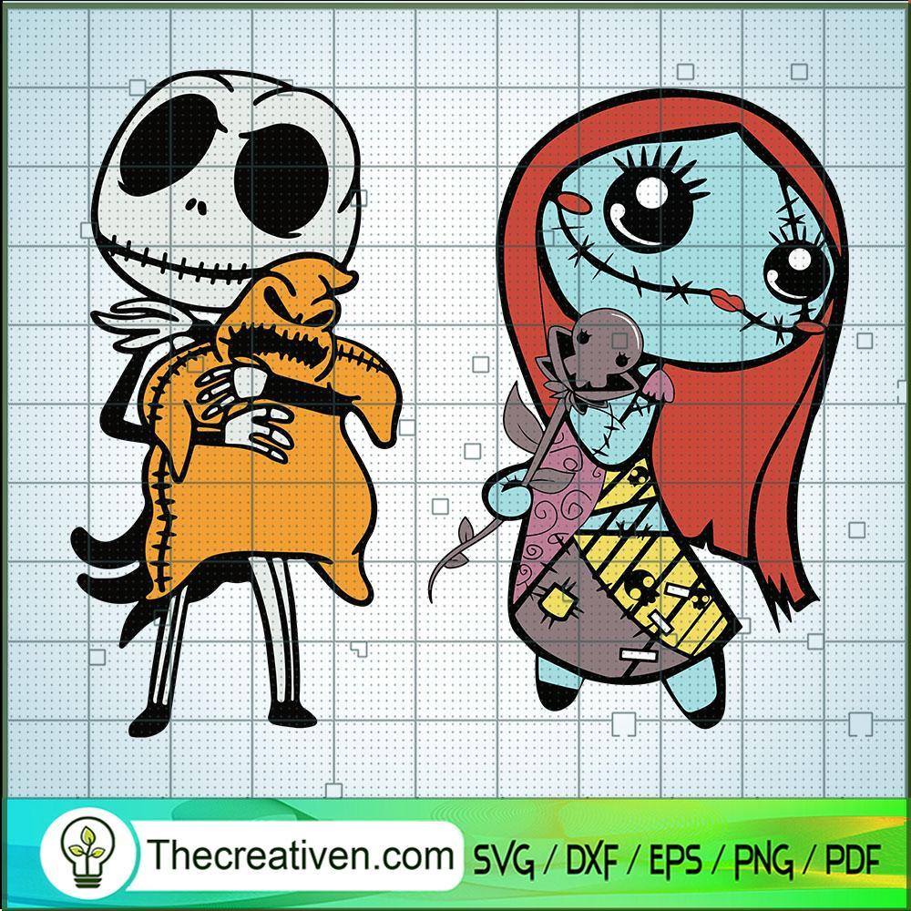 Jack Skellington Sally SVG Cut File for Cricut & Silhouette 1 Jack Skellington Sally SVG Cut File for Cricut & Silhouette