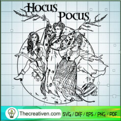 Hocus Pocus Witches SVG Cut File for Cricut & Silhouette