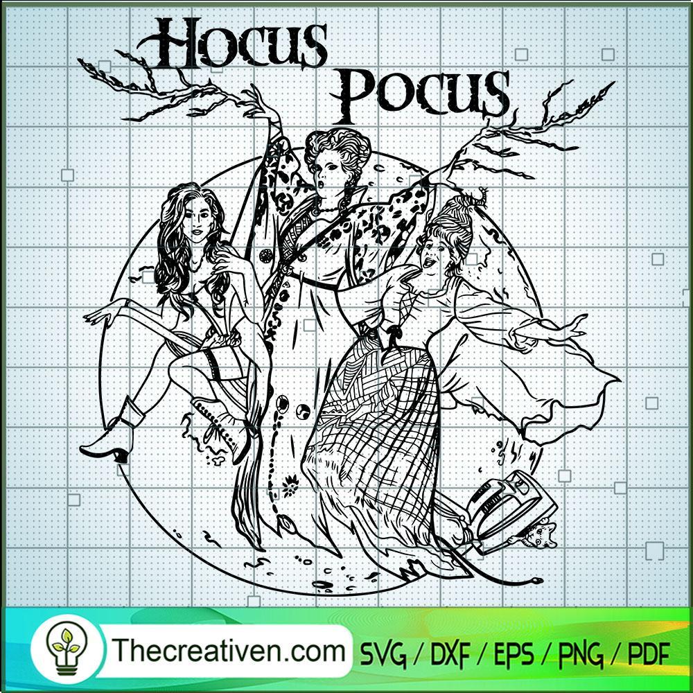 Hocus Pocus Witches SVG Cut File for Cricut & Silhouette 1 Hocus Pocus Witches SVG Cut File for Cricut & Silhouette