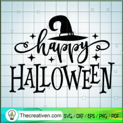 Happy Halloween Witch SVG Cut File for Cricut & Silhouette