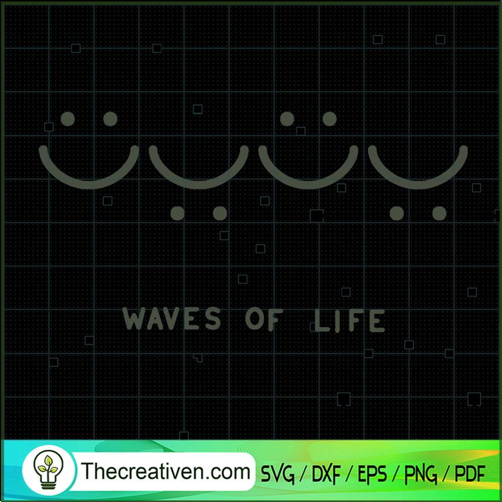 Waves of Life Smile Bored Em SVG Cut File for Cricut 1 Waves of Life Smile Bored Em SVG Cut File for Cricut