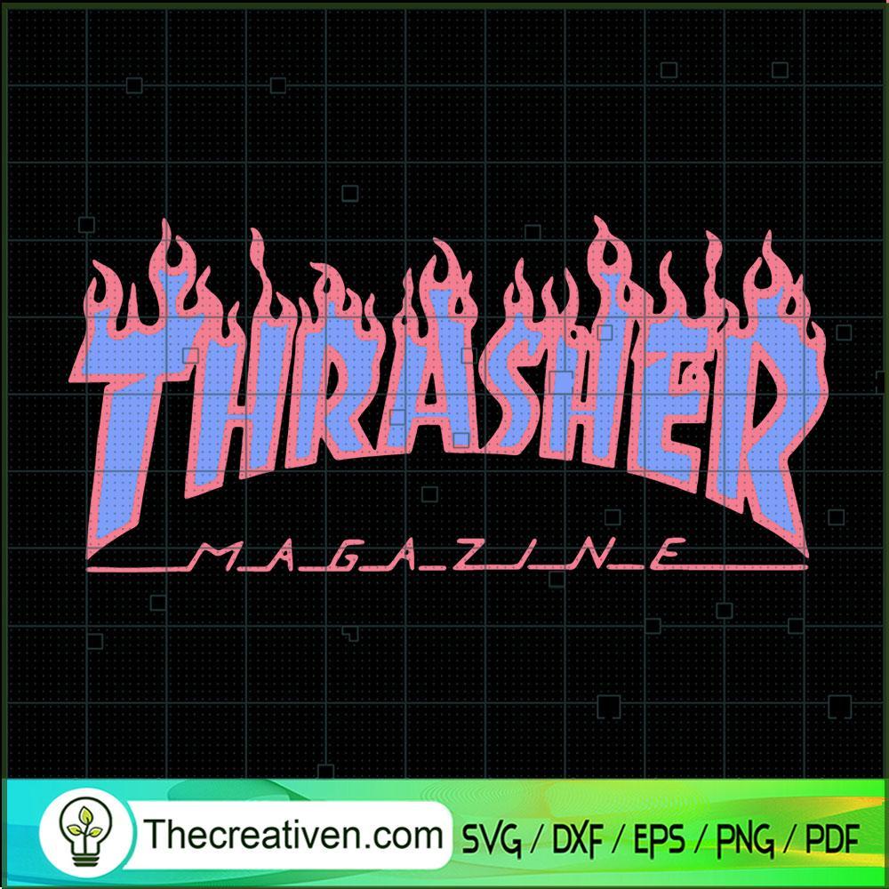 Thrasher Magazine Blue Pink Fire SVG, Thrasher SVG, Global Brand SVG 1 Thrasher Magazine Blue Pink Fire SVG, Thrasher SVG, Global Brand SVG