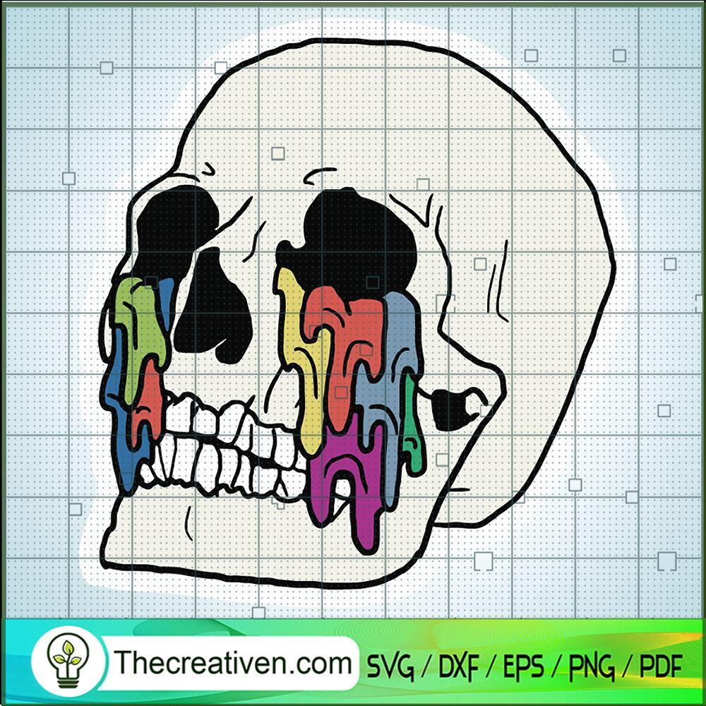 Skull Cry Colorful Tears SVG Cut File for Cricut & Silhouette 1 Skull Cry Colorful Tears SVG Cut File for Cricut & Silhouette