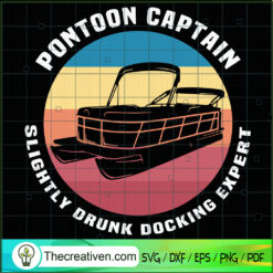 Pontoon Captain Slightly Dru SVG Cut File for Cricut