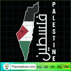 Palestine Map SVG, Free Palestine SVG, Palestinian Flag SVG