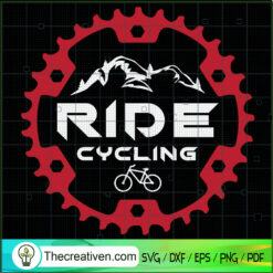 Mountain Bike SVG, Bike At Night SVG, Riding Bike SVG