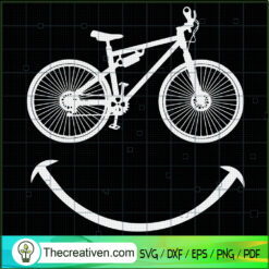 Mountain Bike SVG, Happy Face SVG, Bike Smile SVG