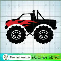 Monster Fire Truck SVG, Monster Truck SVG, Halloween SVG