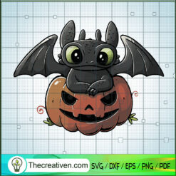 Spooky Dragon Cute Funny Hal SVG Cut File for Cricut