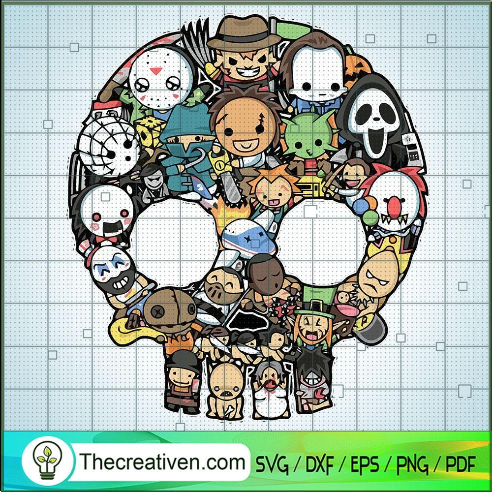 Skull Horror Movies Halloween SVG Cut File for Cricut & Silhouette 1 Skull Horror Movies Halloween SVG Cut File for Cricut & Silhouette