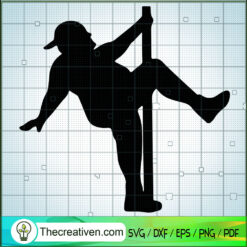 Man Pole Dancing Pose SVG Cut File for Cricut & Silhouette