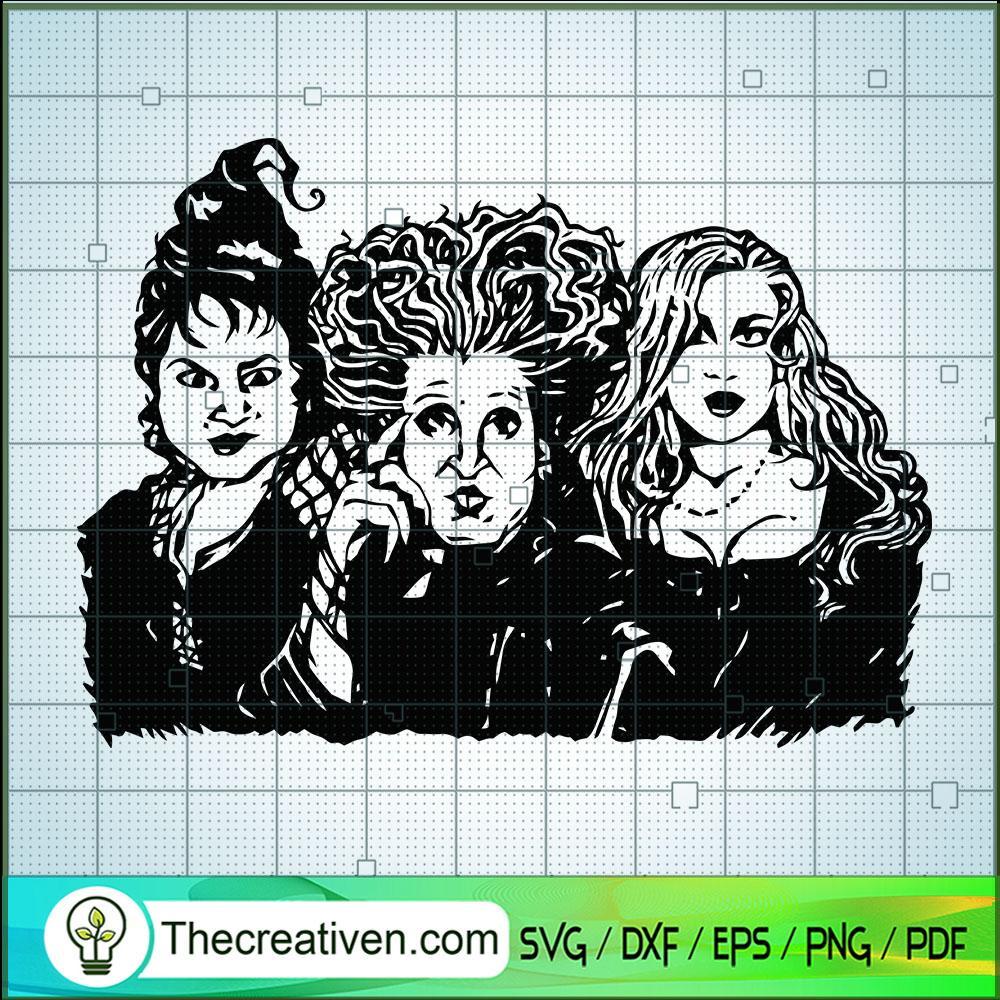 Sanderson Sisters SVG Cut File for Cricut & Silhouette 1 Sanderson Sisters SVG Cut File for Cricut & Silhouette