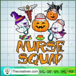 Nurse Squad Boo Halloween SVG Cut File for Cricut & Silhouette