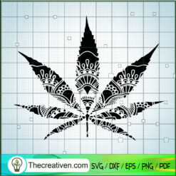 Mandala Cannabis SVG Cut File for Cricut & Silhouette