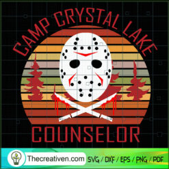 Camp Crystal Lake Counselor SVG Cut File for Cricut &  Design 44662