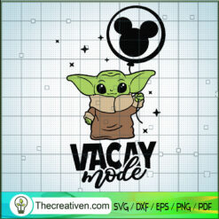 Baby Yoda Vacay Mode SVG, Star Wars SVG, Baby Yoda Halloween SVG