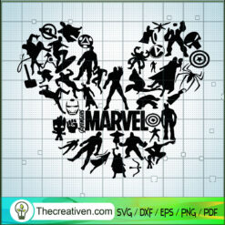 Avengers Marvel Mickey Head SVG Cut File for Cricut & Silhouette