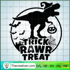 Dinosaur Trick Rawr Treat SVG Cut File for Cricut & Silhouette