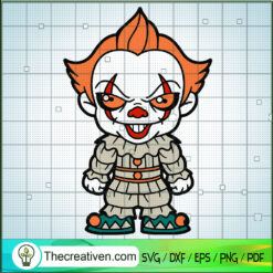 Chibi The Dancing Clown SVG Cut File for Cricut & Silhouette