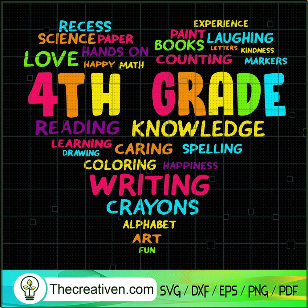 4th Grade Definition SVG, Big Heart Colorful SVG, Reading And Learning SVG 1 5 copy 8