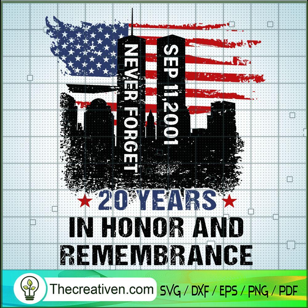 20 Years In Honor And Remembrance SVG Cut File for Cricut & Silhouette 1 20 Years In Honor And Remembrance SVG Cut File for Cricut & Silhouette