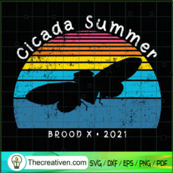 Vintage Periodical Cicada Su SVG Cut File for Cricut