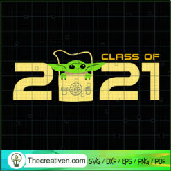 Vintage Baby Yoda Class of 2021 SVG Cut File for Cricut & Silhouette