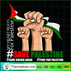 Save Palestine Save SVG, Palestine Flag SVG, Pray For Palestine SVG