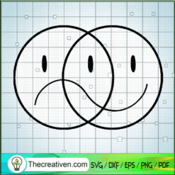 Emotions Smile Bored SVG Cut File for Cricut & Silhouette