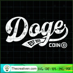 Dogecoin Doge Coin Retro SVG Cut File for Cricut & Silhouette