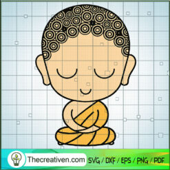 Cute Child Buddha in Levitat SVG Cut File for Cricut