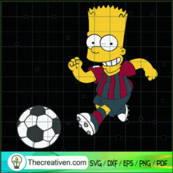 Bart Football Soccer Ball Pl SVG Cut File for Cricut