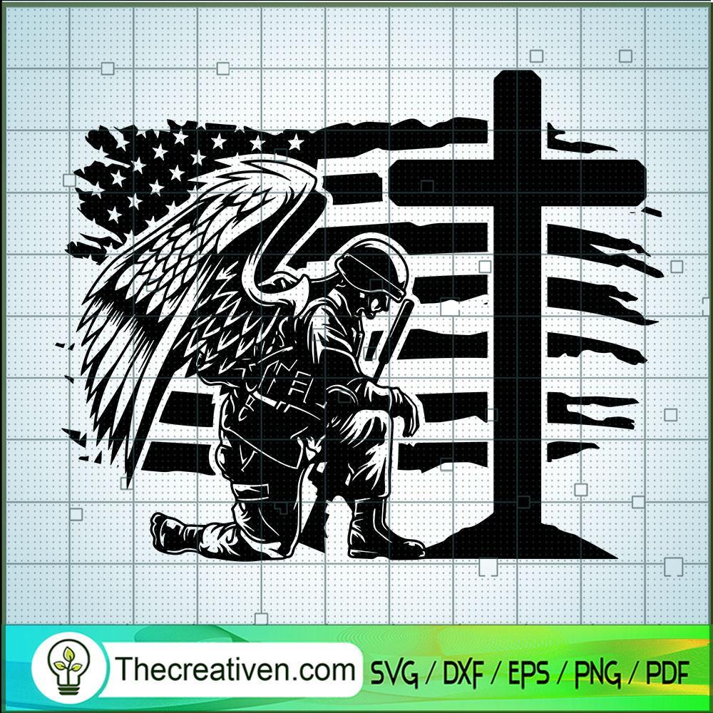 US Soldier Kneeling at Cross SVG, Veteran SVG, USA Army SVG 1 US Soldier Kneeling at Cross SVG, Veteran SVG, USA Army SVG