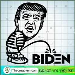 Trump Peeing on Biden SVG Cut File for Cricut & Silhouette