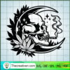 Smoking Weed Moon High SVG, Skull SVG, Cannabis SVG 2 153 copy