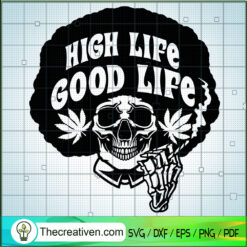 Skull Smoking Weed SVG, Cannabis SVG, Skull SVG