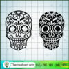 Skeleton Sugar Skull SVG, Floral Skull SVG, Halloween SVG 3 148 copy 1
