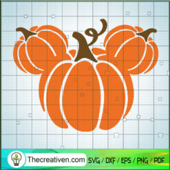 Mouse Head Pumpkins SVG, Mickey Head SVG, Pumpkin Halloween SVG