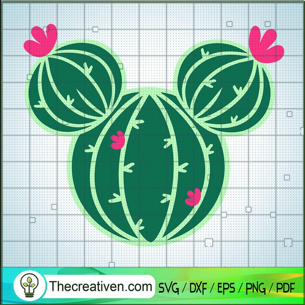 Mouse Head Cactus SVG, Mickey Head SVG, Cactus SVG 1 Mouse Head Cactus SVG, Mickey Head SVG, Cactus SVG