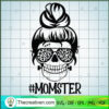 Messy Bun Momster SVG, Momster Skull SVG, Halloween SVG 3 114 copy 2