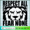 Lion HighSchool Mascot SVG, Lion Logo SVG, Respect All Fear None SVG 2 109 copy 2