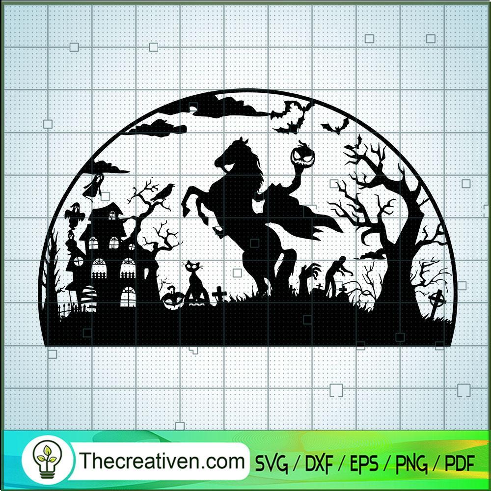 Headless Horseman SVG, Pumpkin Riding Horse SVG, Halloween SVG 1 Headless Horseman SVG, Pumpkin Riding Horse SVG, Halloween SVG