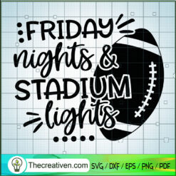 Friday Nights Stadium Lights SVG, Rugby SVG, Sport SVG